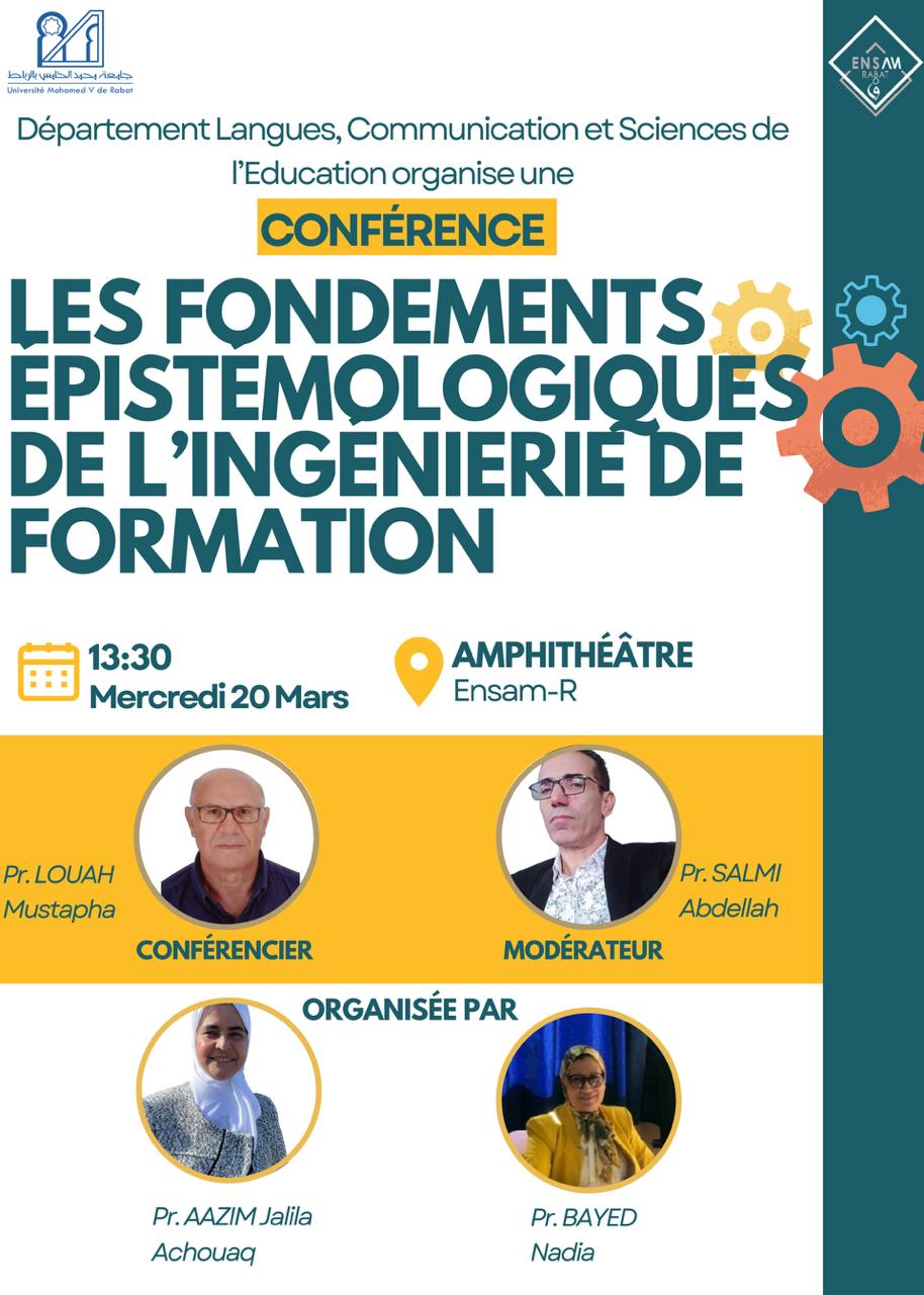 Conférence : Les Fondements épistémologiques de l’ingénierie de formation