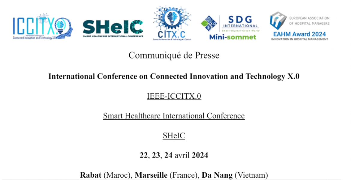 Communiqué de presse - International Conference on Connected Innovation and Technology X.0