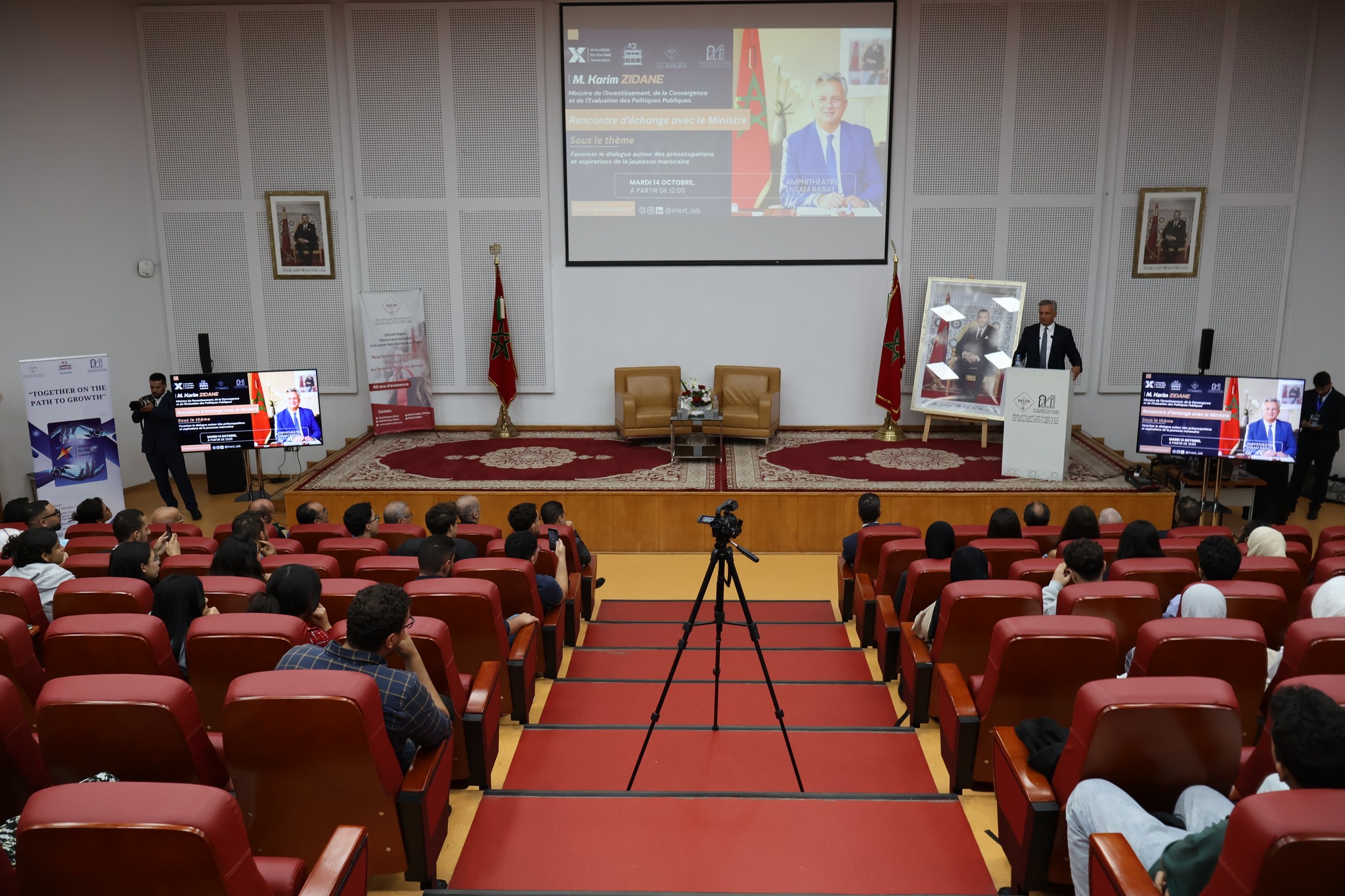 Le Ministre Karim Zidane à l’ENSAM Rabat : un dialogue ouvert avec la jeunesse marocaine