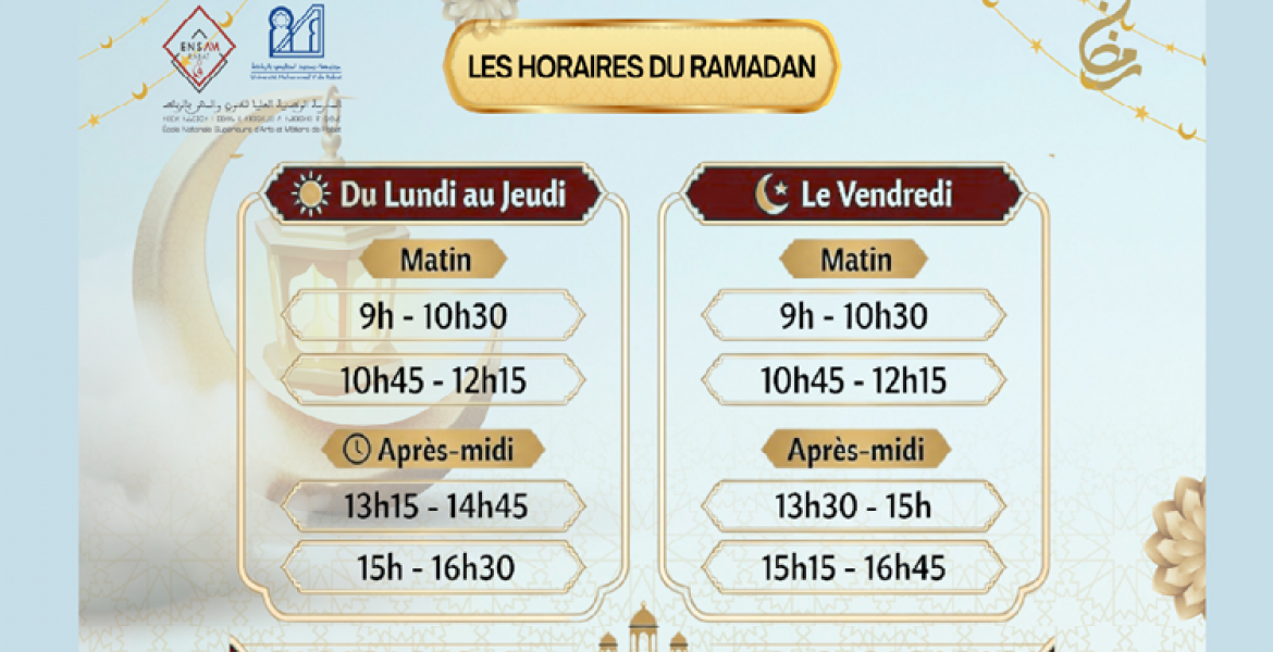 Les Horaires du Ramadan