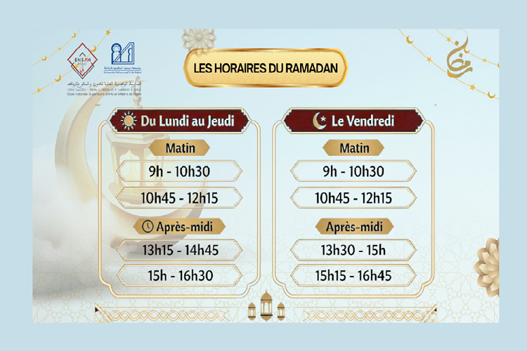 Les Horaires du Ramadan