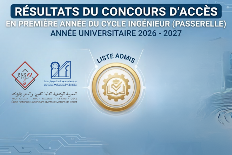 Résultats concours passerelle ensam rabat